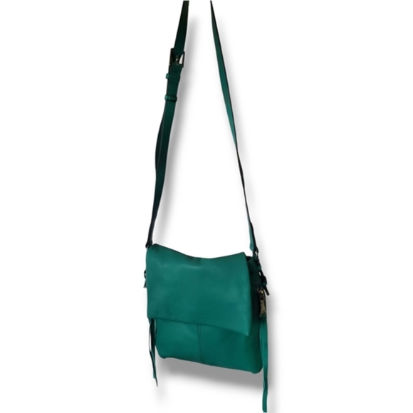 Aimee Kestenberg Teal Green Bali Leather Crossbody Bag with Adjustable Strap - Picture 8 of 17